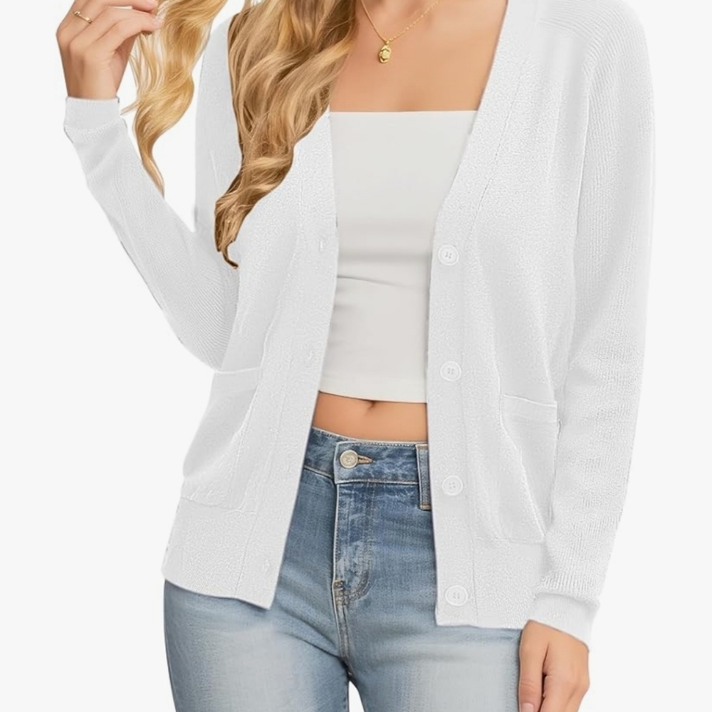 NWT Urban Coco Classic Cropped Cardigan Sweater